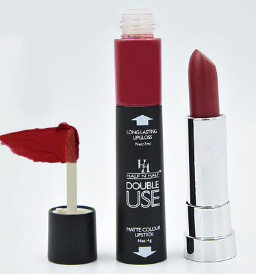 

Half N Half Double Use Matte Colour Lipstick With Lip Gloss(Boy Friend Stealer-22 (Lslg-01)11ml)