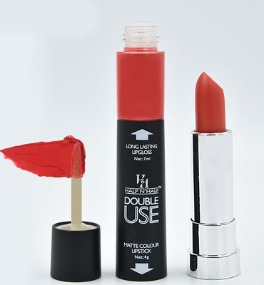 

Half N Half Double Use Matte Colour Lipstick With Lip Gloss(Blonde Red-02 (Lslg-01)11ml)