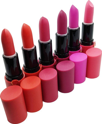 

AddBeauty With Matte Lipstick-Set of 6 ( #1 ,#2 ,#3, #4, #5, #6)(Multicolor)