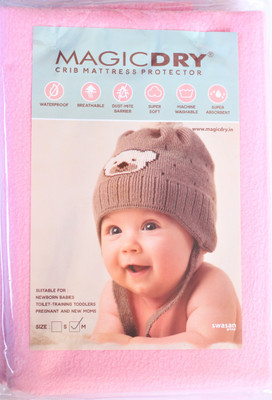

Magic dry Microfiber, Polyester Baby Bed Protecting Mat(Light Pink