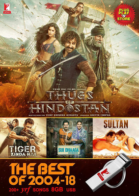 

MUSIC CARD 200 AND YRF SONGS .BEST OF 2004- 2018 Pendrive Standard Edition(Hindi - Verious)