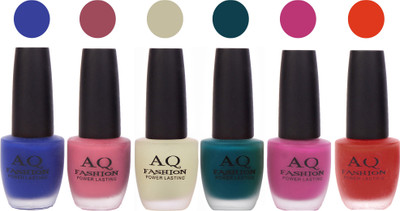 

AQ Fashion Gel Velvet Matte Nail polish combo 6906 Multicolor(Pack of 6)