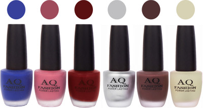

AQ Fashion Gel Velvet Matte Nail polish combo 6933 Multicolor(Pack of 6)
