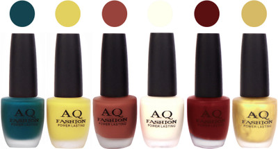 

AQ Fashion Gel Velvet Matte Nail polish combo 6944 Multicolor(Pack of 6)