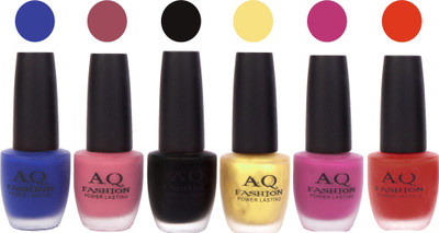

AQ Fashion Gel Velvet Matte Nail polish combo 6903 Multicolor(Pack of 6)