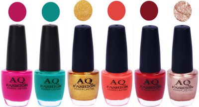 

AQ Fashion Gel Nail Polish Combo 2392 Multicolor(Pack of 6)
