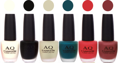 

AQ Fashion Gel Velvet Matte Nail polish combo 6918 Multicolor(Pack of 6)