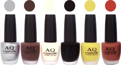 

AQ Fashion Gel Velvet Matte Nail polish combo 6915 Multicolor(Pack of 6)