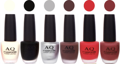 

AQ Fashion Gel Velvet Matte Nail polish combo 6919 Multicolor(Pack of 6)