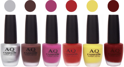 

AQ Fashion Gel Velvet Matte Nail polish combo 6959 Multicolor(Pack of 6)