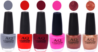 

AQ Fashion Gel Nail Polish Combo 2455 Multicolor(Pack of 6)