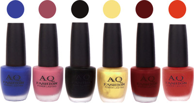 

AQ Fashion Gel Velvet Matte Nail polish combo 6948 Multicolor(Pack of 6)