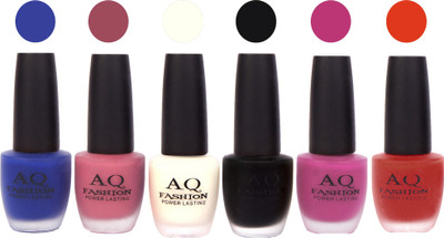 

AQ Fashion Gel Velvet Matte Nail polish combo 6904 Multicolor(Pack of 6)