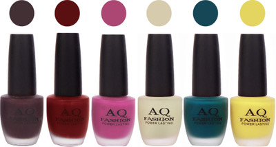 

AQ Fashion Gel Velvet Matte Nail polish combo 6935 Multicolor(Pack of 6)