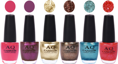 

AQ Fashion Gel Nail Polish Combo 2401 Multicolor(Pack of 6)