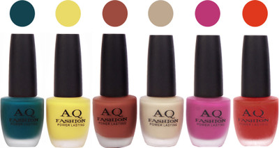 

AQ Fashion Gel Velvet Matte Nail polish combo 6891 Multicolor(Pack of 6)