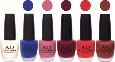 

AQ Fashion Gel Velvet Matte Nail polish combo 6920 Multicolor(Pack of 6)