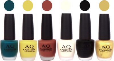

AQ Fashion Gel Velvet Matte Nail polish combo 6899 Multicolor(Pack of 6)