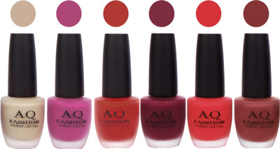 

AQ Fashion Gel Velvet Matte Nail polish combo 6902 Multicolor(Pack of 6)