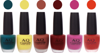 

AQ Fashion Gel Velvet Matte Nail polish combo 6936 Multicolor(Pack of 6)