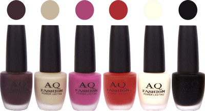 

AQ Fashion Gel Velvet Matte Nail polish combo 6884 Multicolor(Pack of 6)