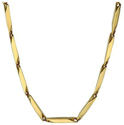 MEENAZ Men Jewellery Valentine Silver Gold Chain Necklace for Men Husband Boys Boyfriend Gents Mens Chain for Pendants -CN128 Gold-plated Plated Stainless Steel Chain