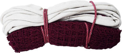 Netco Power Cotton Solid Quality 300 No Badminton Net(Maroon)
