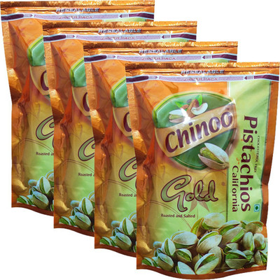 

Chinoo Roasted & Salted California Pistachio Nuts, 4 Packs of 250g Each Pistachios(1000 g, Pouch)