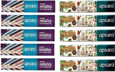 

Apsara METALLICS 50PCS.+ WILDLIFE 50PCS. Pencil(MALTI COLOR)