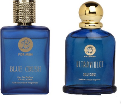 Lyla Blanc Mens BLUE CRUSH & Womens ULTRA VOILENT - (Set of 2 Perfume for Couple) (100ml each) Eau de Parfum - 100 ml(For Men & Women)