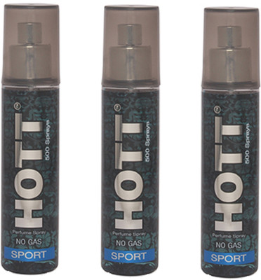 HOTT SPORT Perfume Spray for Men Pack of 3 (60ml each) Perfume - 60 ml(For Men)