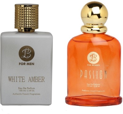 

Lyla Blanc Mens WHITE AMBER & Womens PASSION - (Set of 2 Perfume for Couple) (100ml each) Eau de Parfum - 100 ml(For Men & Women)