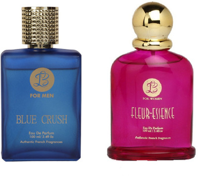 

Lyla Blanc Mens BLUE CRUSH & Womens FLEUR-ESSENCE - (Set of 2 Perfume for Couple) (100ml each) Eau de Parfum - 100 ml(For Men & Women)