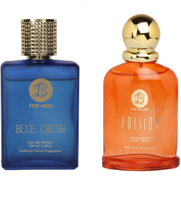 

Lyla Blanc Mens BLUE CRUSH & Womens PASSION - (Set of 2 Perfume for Couple) (100ml each) Eau de Parfum - 100 ml(For Men & Women)