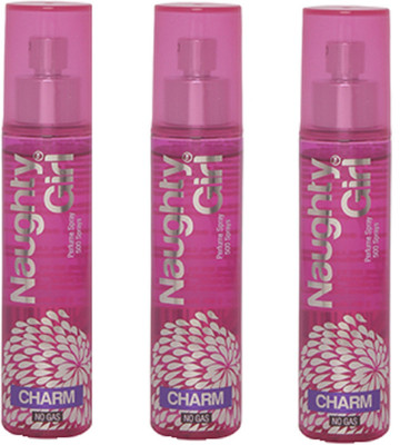 

Naughty Girl CHARM Perfume Spray for Women- Pack of 3 (60ml each) Perfume - 60 ml(For Women)