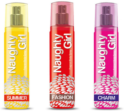 

Naughty Girl SUMMER, FASHION & CHARM Perfume Spray for Women- (Set of 3) (135ml each) Perfume - 135 ml(For Women)