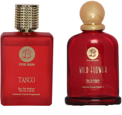 

Lyla Blanc Mens TANGO & Womens WILD FLOWER - (Set of 2 Perfume for Couple) (100ml each) Eau de Parfum - 100 ml(For Men & Women)
