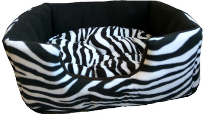 

Skora Imported High Quality Round Shape Pet Bed For Dog & Cat For (Small & Medium size Pet) Zebra Print Color M Pet Bed(Zebra)