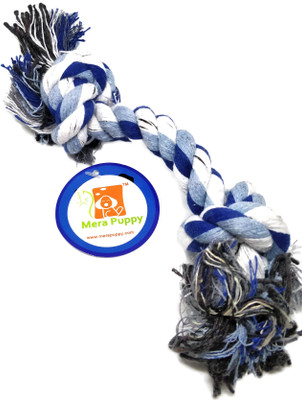 

Mera Puppy Dog Cotton Rope Toy 2 Knots Cotton Fetch Toy, Training Aid For Dog