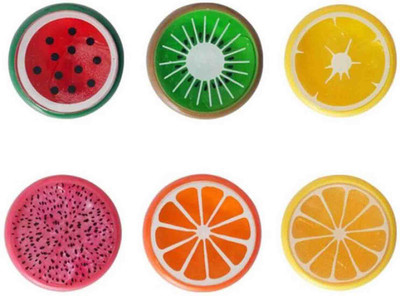 PTCMart Perfumed 100% Non-Sticky Fruit Crystal Slime Fruit Mixed Slime Putty Mud, Pack of 6 Multicolor Putty Toy Multicolor Putty Toy