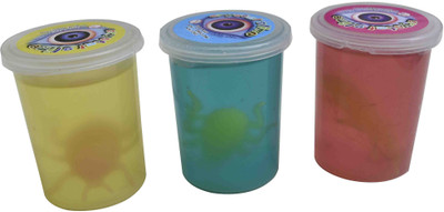 

PTCMart Slime Crystal With Animal Figure Set Of 3 Multicolor Multicolor Putty Toy