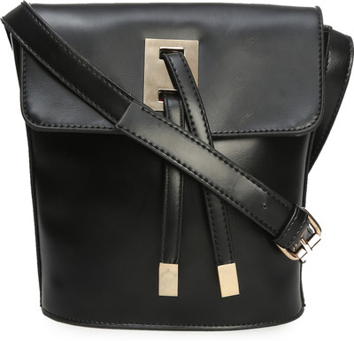 

Legal Bribe Women Casual Black PU Sling Bag