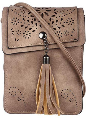 

Skynova Women Casual Brown PU Sling Bag