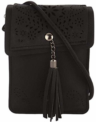

Skynova Women Casual Black PU Sling Bag