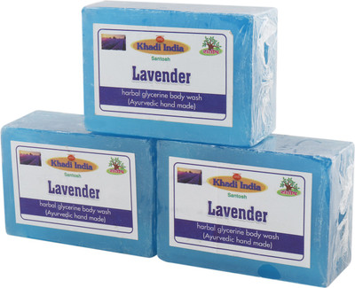 

Khadi India Santosh Lavender Harbal Glycerin Body Wash Soap (Ayurvedic Hand Made) (Pack of 3)(375 g, Pack of 3)