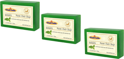 

Khadi Leafveda Neem-Tulsi Soap pack of 3(375 g, Pack of 3)