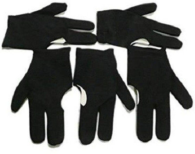 

CLUB 147 5 Black Billiards Pool Snooker Cue Shooters 3 Fingers Gloves Billiard Gloves (, Black