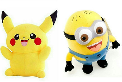 

soniya Enterprises Pikachu and Minion - 25 cm(Multicolor)