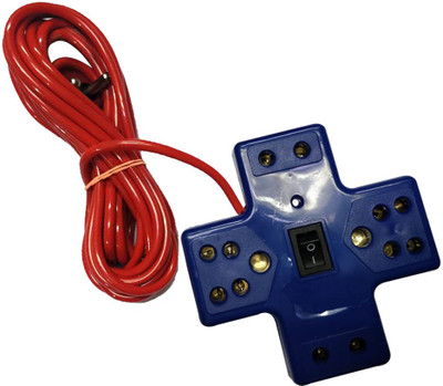

Daiwik Extensionbox_4 Socket 1 Switch 4 Socket Surge Protector(Blue)
