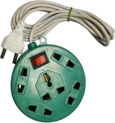 

SHOPTICO Extensionbox_5 Socket 1 Switch 5 Socket Surge Protector(Green)